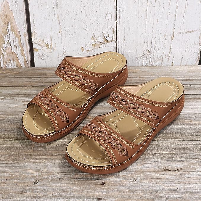 Boho Comfort Slip-On Sandals | Cushioned Support