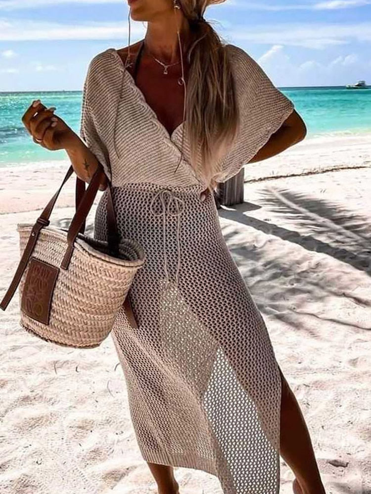 Boho Mesh Beach Cover-Up Dress | Lightweight & Stylish