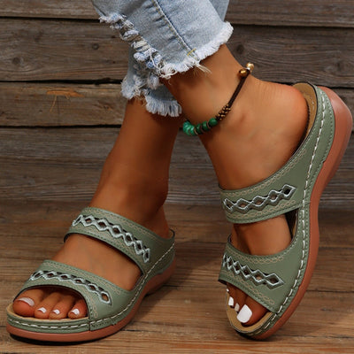 Boho Comfort Slip-On Sandals | Cushioned Support