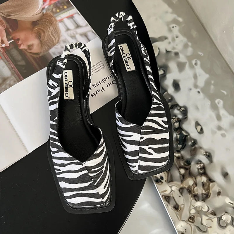 OKASBO Slingback Flats | Square Toe Comfort
