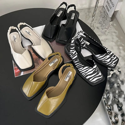 OKASBO Slingback Flats | Square Toe Comfort